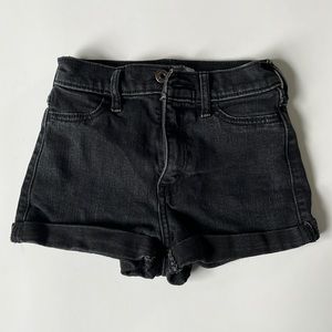 Abercrombie kids size 10 black jean shorts